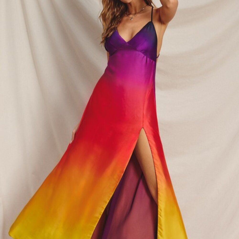 Strappy Maxi Colorful Dress